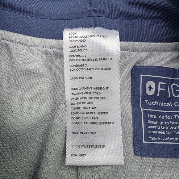 Figs Scrub Pants Womens Small Blue Gray Ombre Jogger Technical Collection Work - Picture 15 of 16